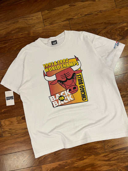 1991/92 Chicago Bulls Vintage Back 2 Back Champs Tee (XL)