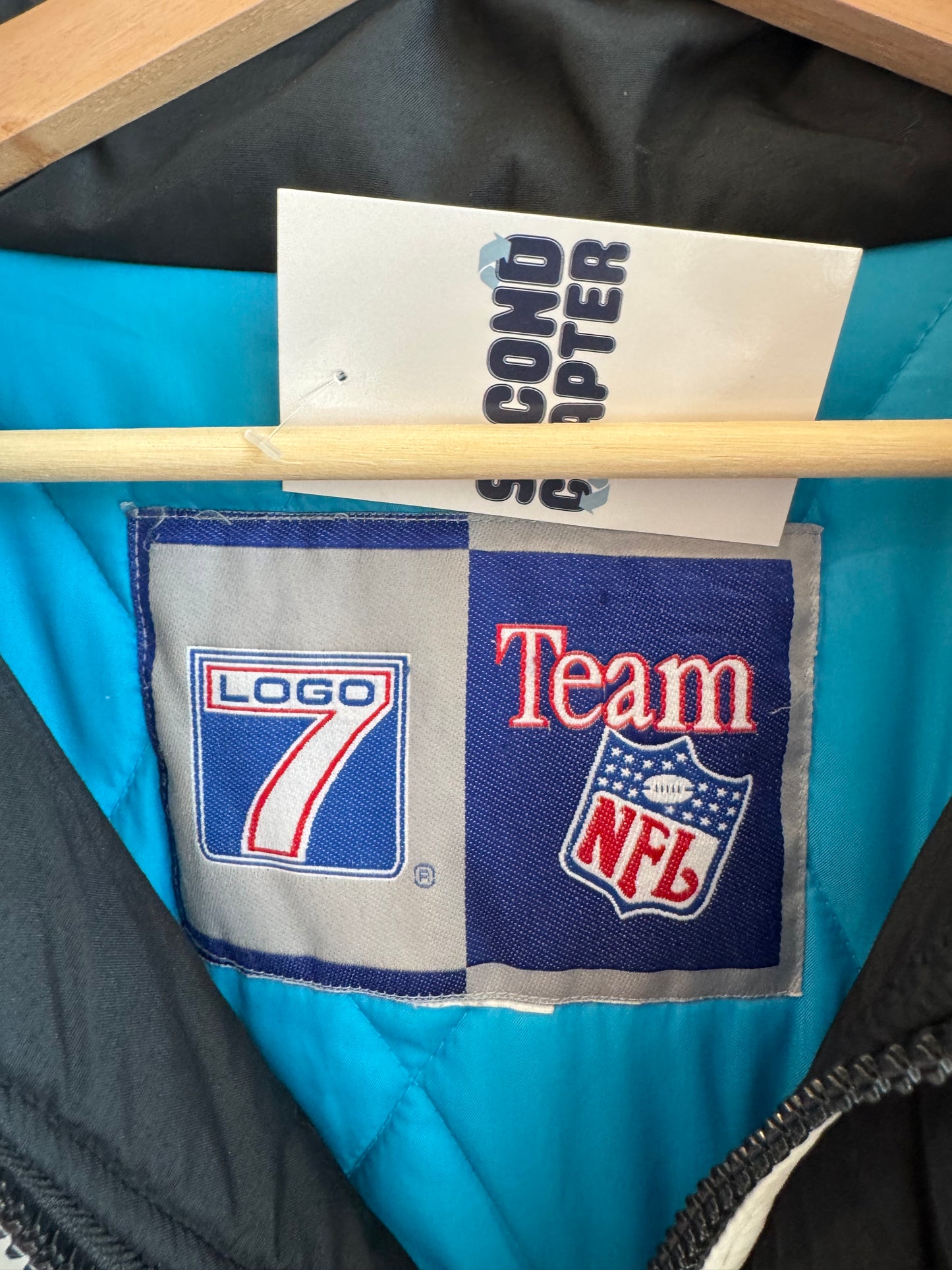 90s Carolina Panthers Logo 7 Puffer Jacket (L)