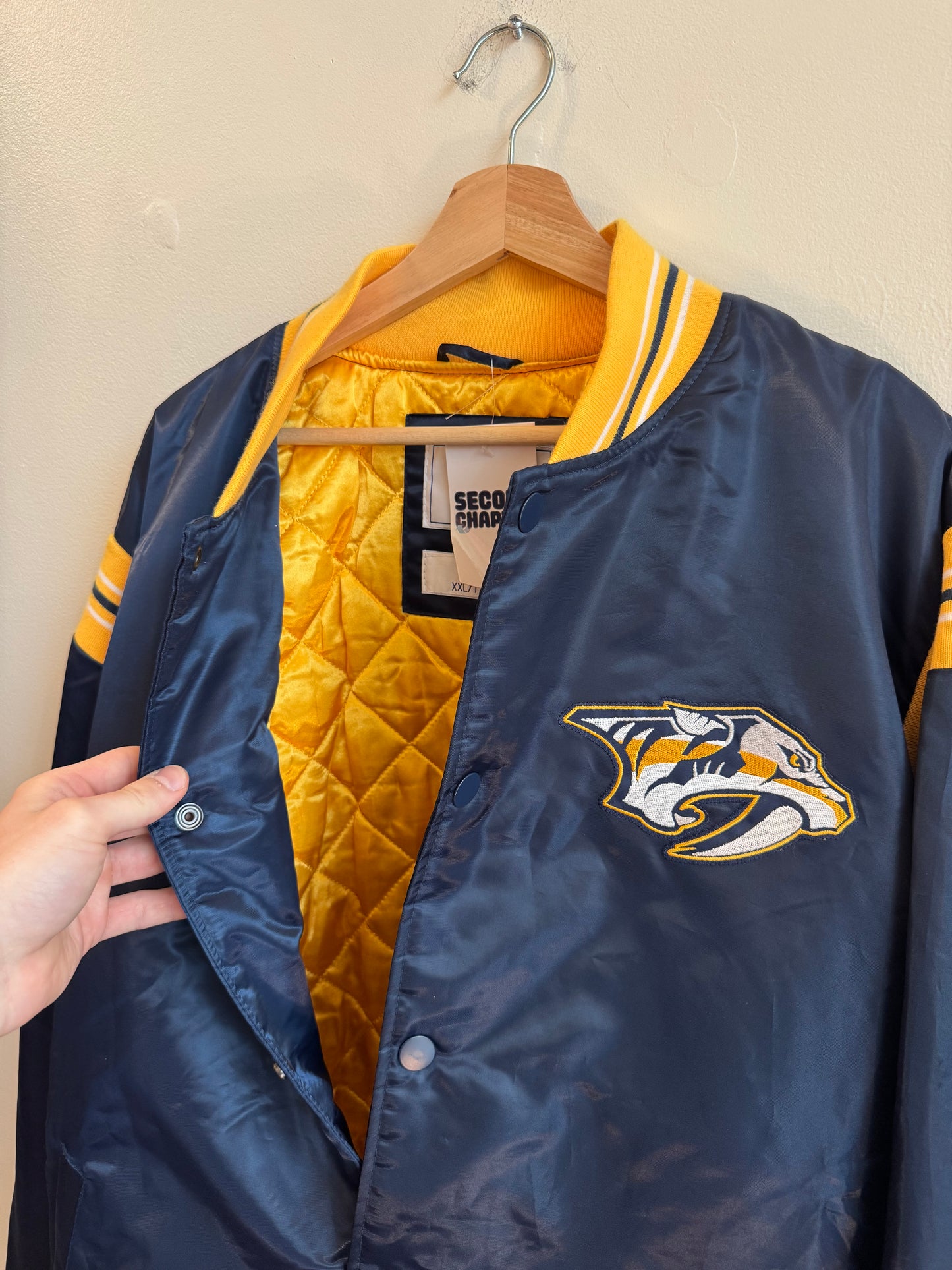 00s Nashville Predators Starter Satin Jacket (XXL)