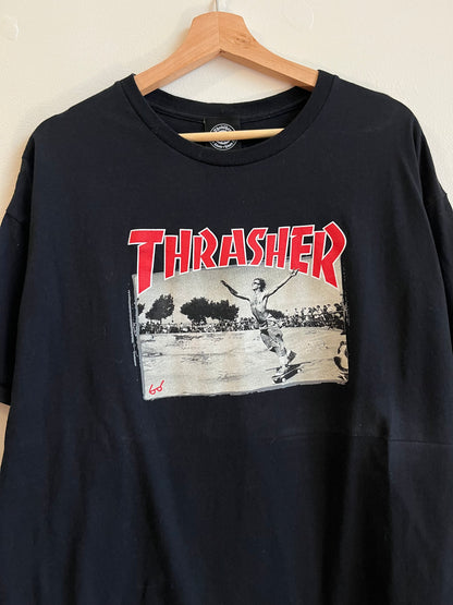2000s Thrasher Jake Dish Portrait Black Tee (XL)