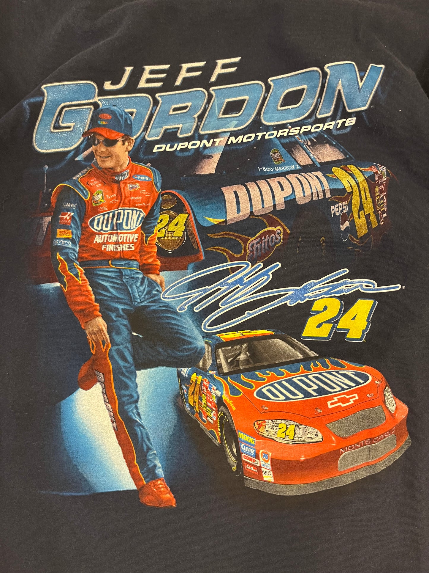 2003 Jeff Gordon Nascar Dupont Navy Tee (L)