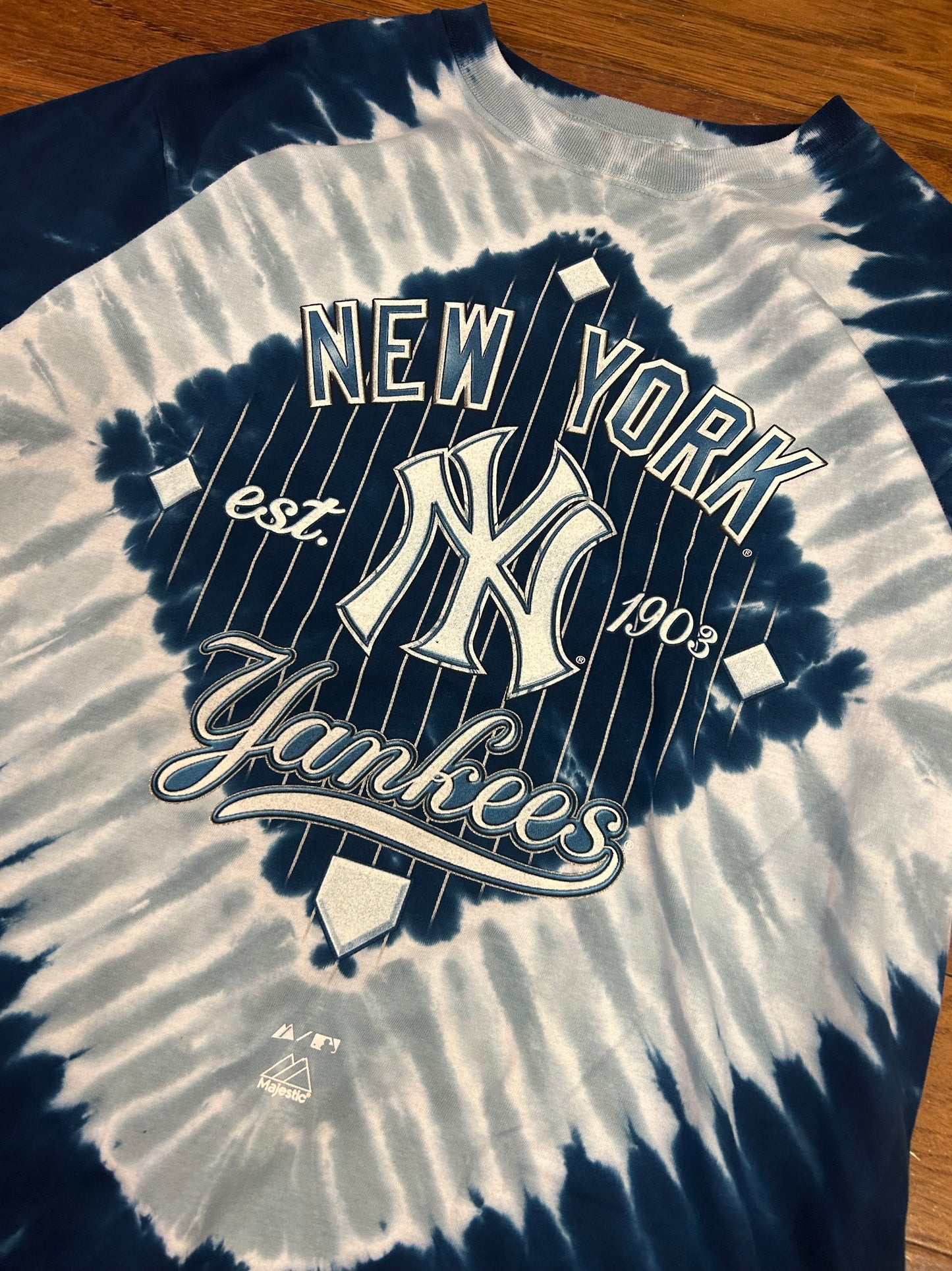 00s New York Yankees Tie Dye Majestic Tee (M)