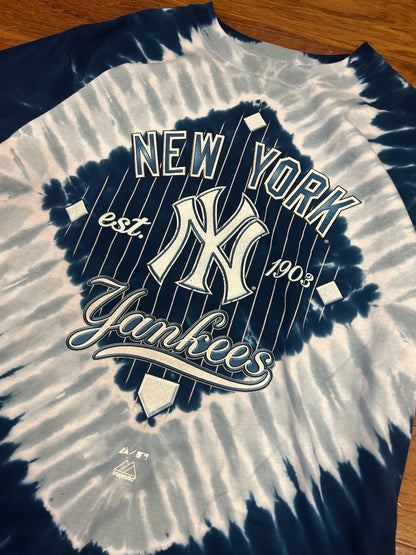 00s New York Yankees Tie Dye Majestic Tee (M)