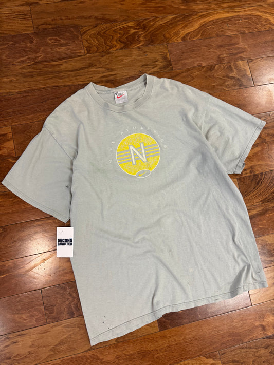 90s Nike Athletics Yellow Swoosh Tee (XL)