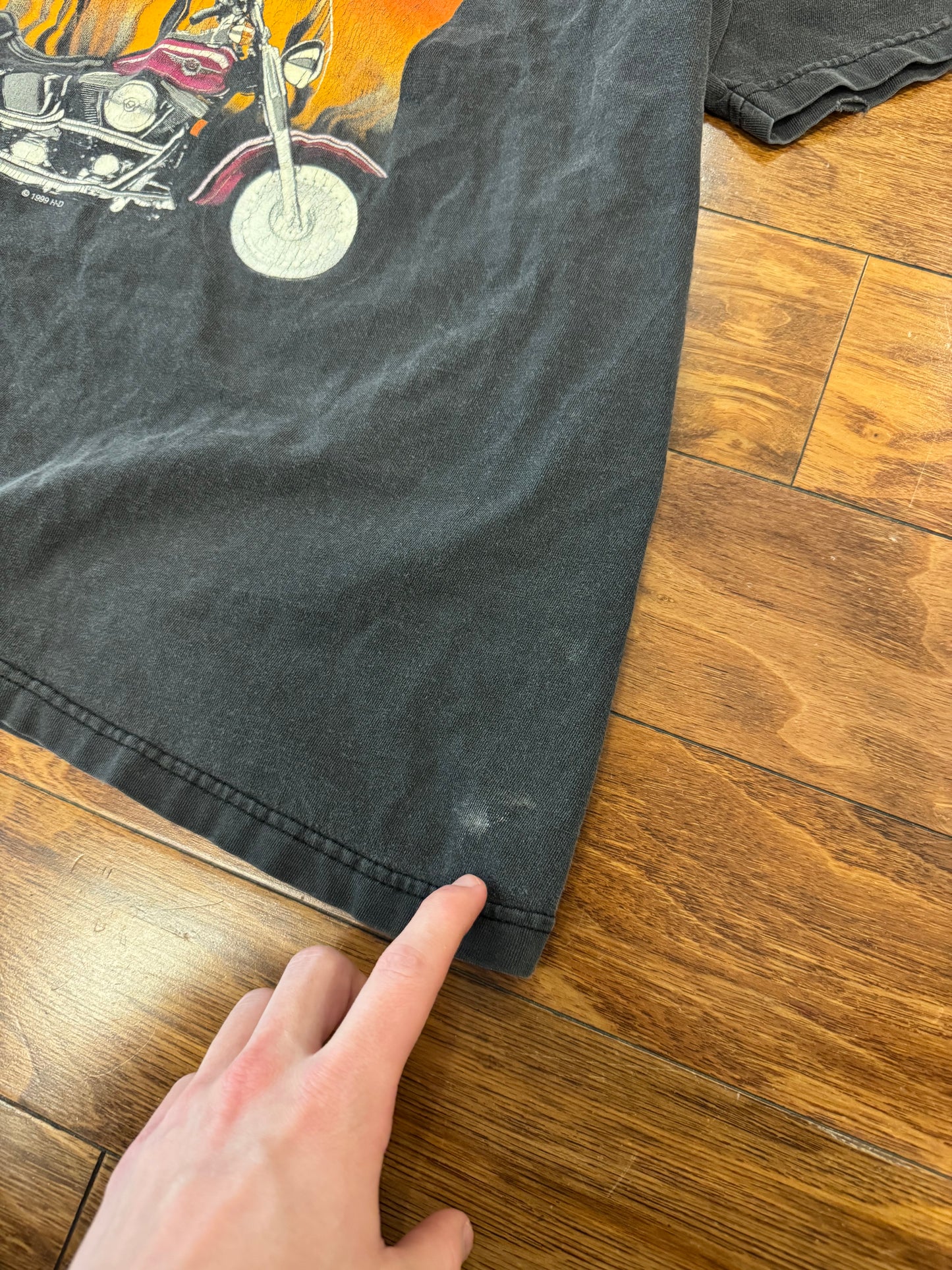 1999 Harley Davidson Fat Boy Faded Vintage Tee (L)