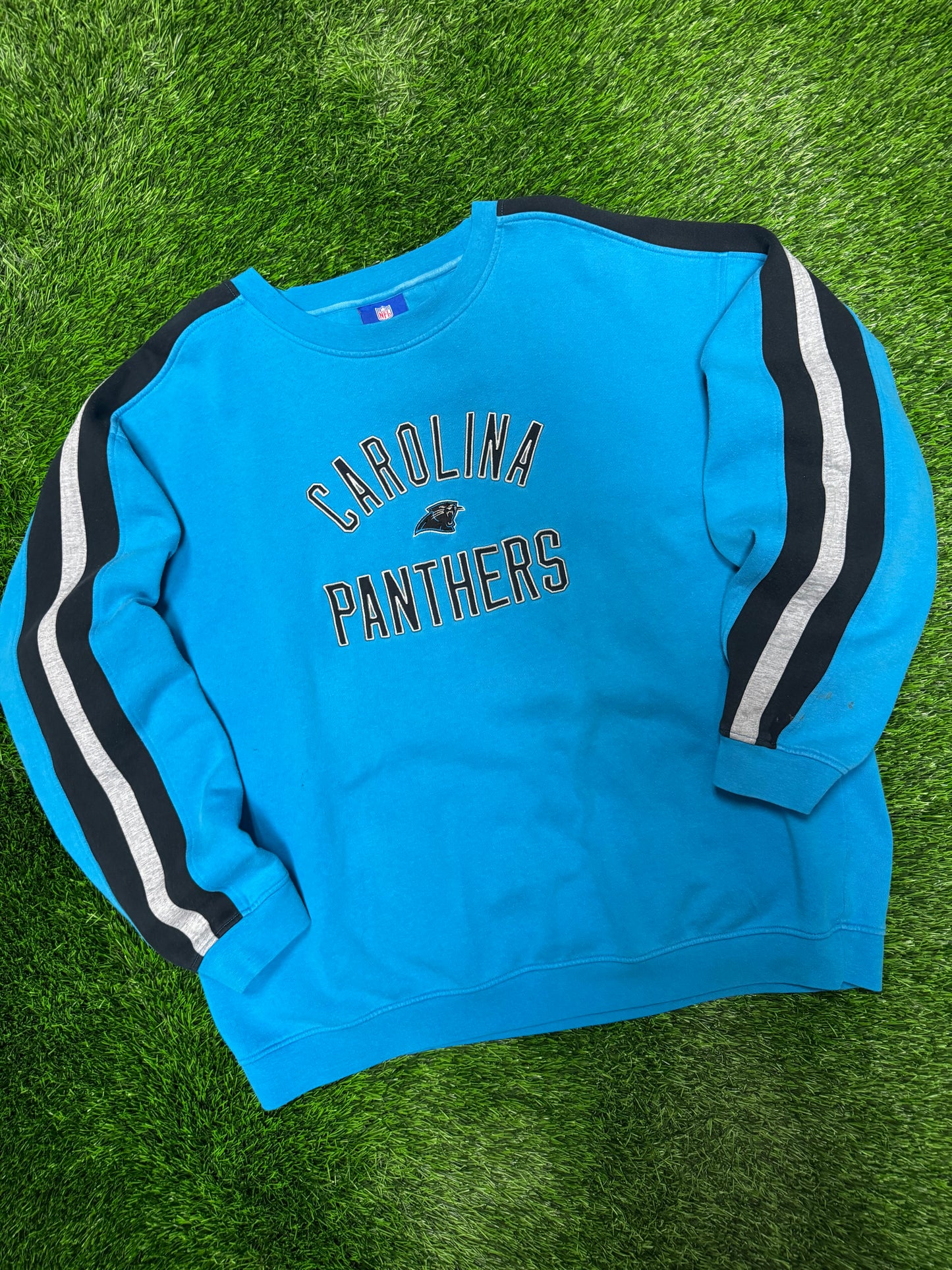 00s Carolina Panthers Blue Reebok Embroidered Crewneck (XXL)