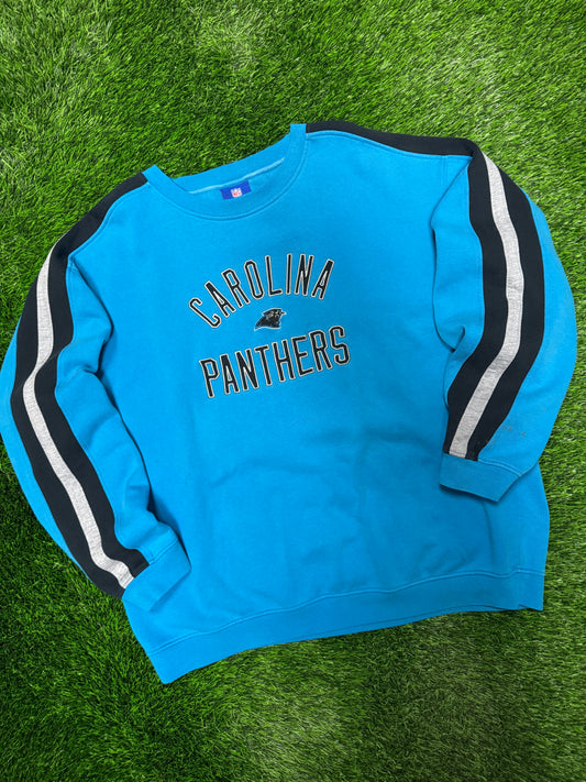 00s Carolina Panthers Blue Reebok Embroidered Crewneck (XXL)