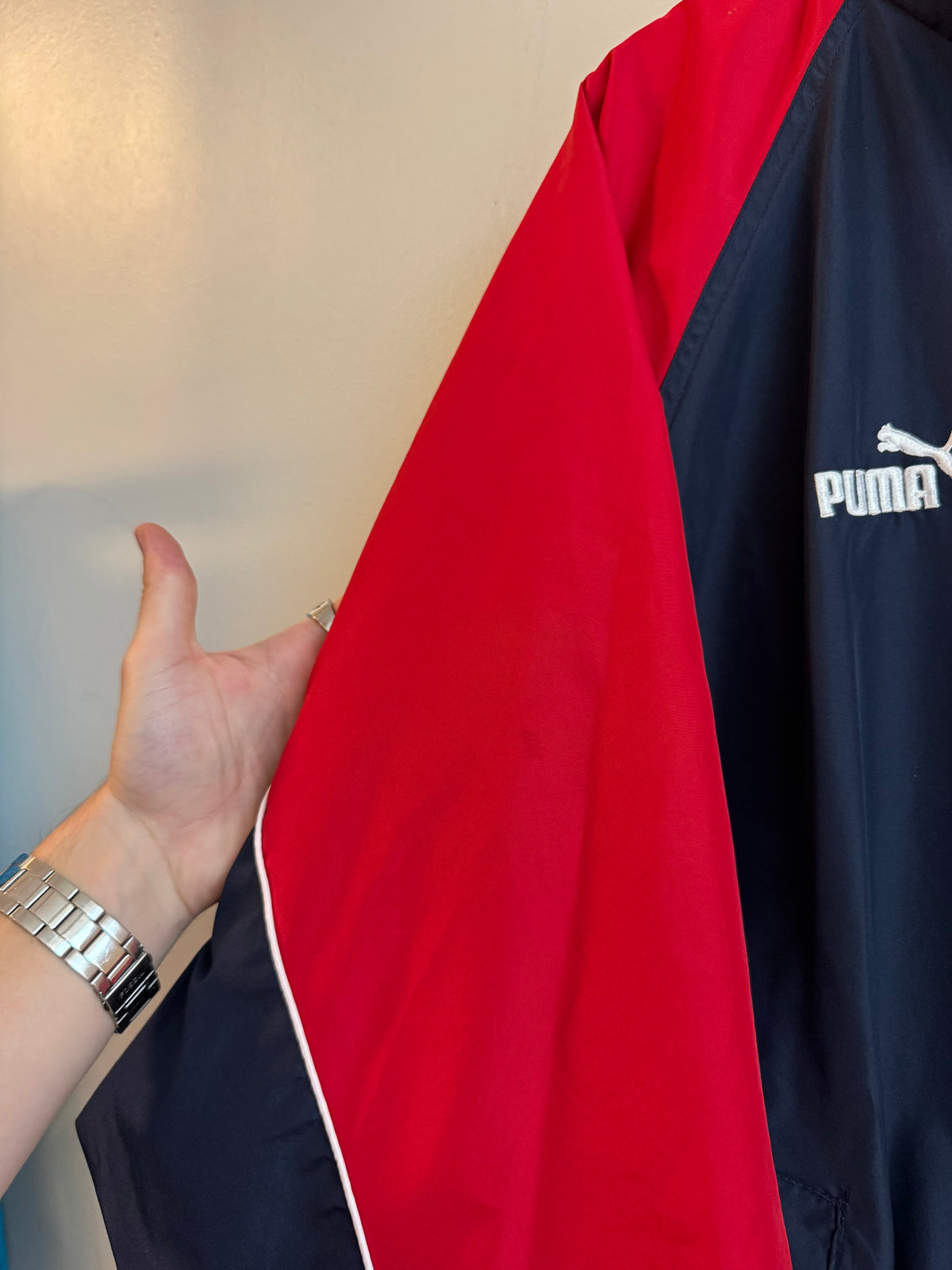 90s New England Patriots Puma Two Tone Windbreaker (XL)