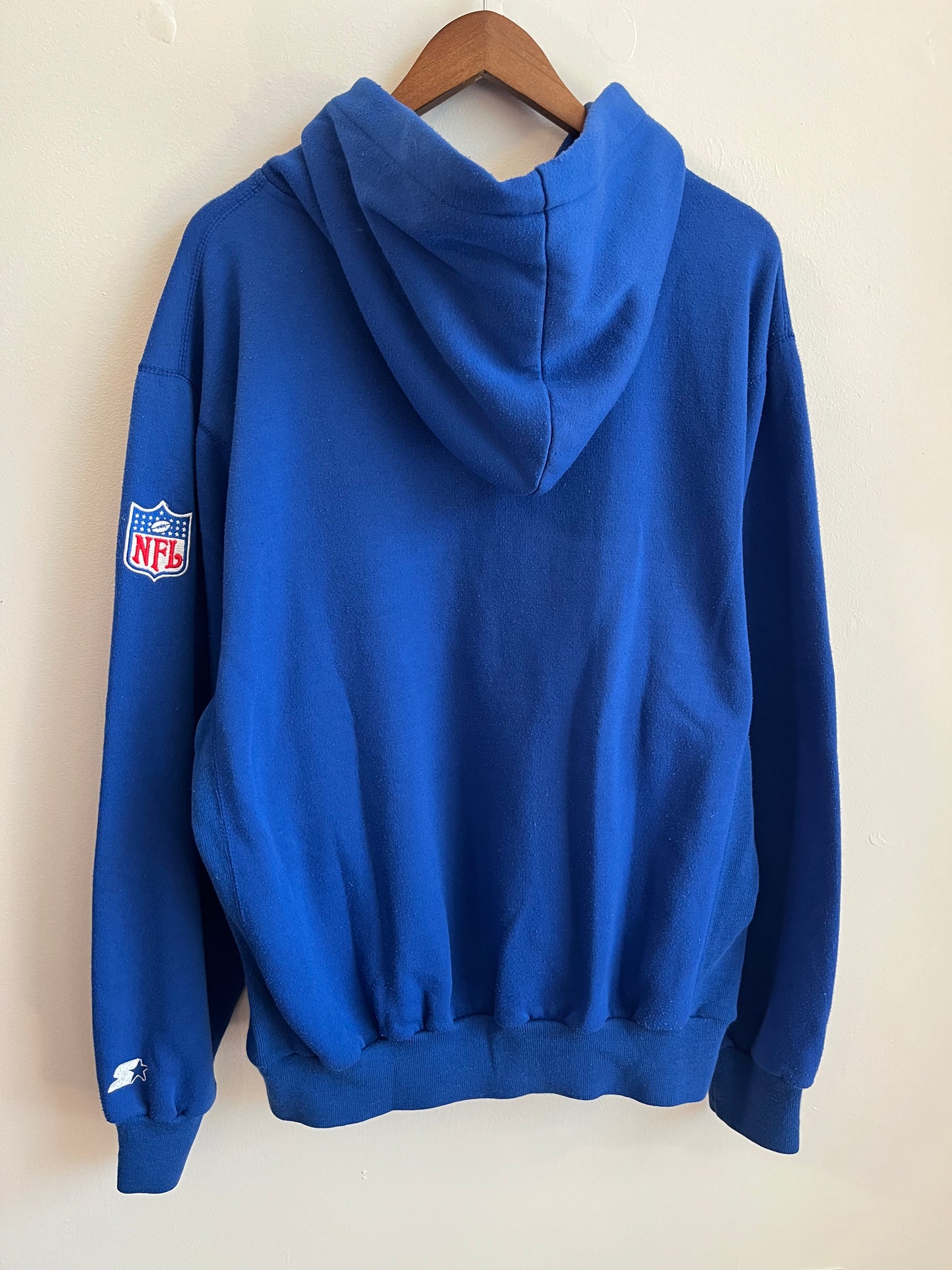 90s New York Giants Starter Henley Embroidered Hoodie (XL)