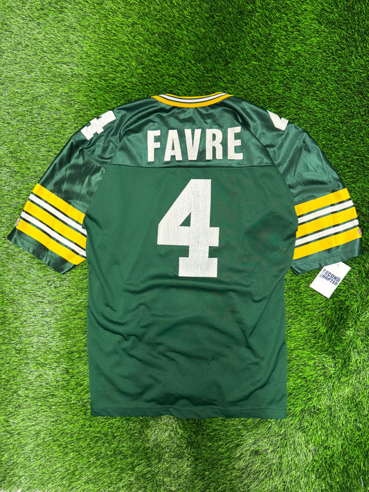 90s Green Bay Packers Brett Favre #4 Champion Jersey (M)