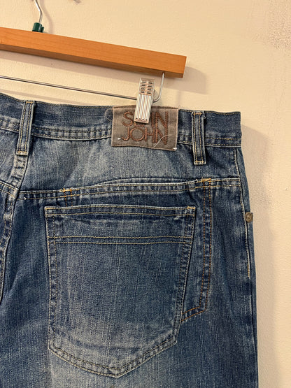 00s Sean John Baggy Mid Wash Shorts (36)