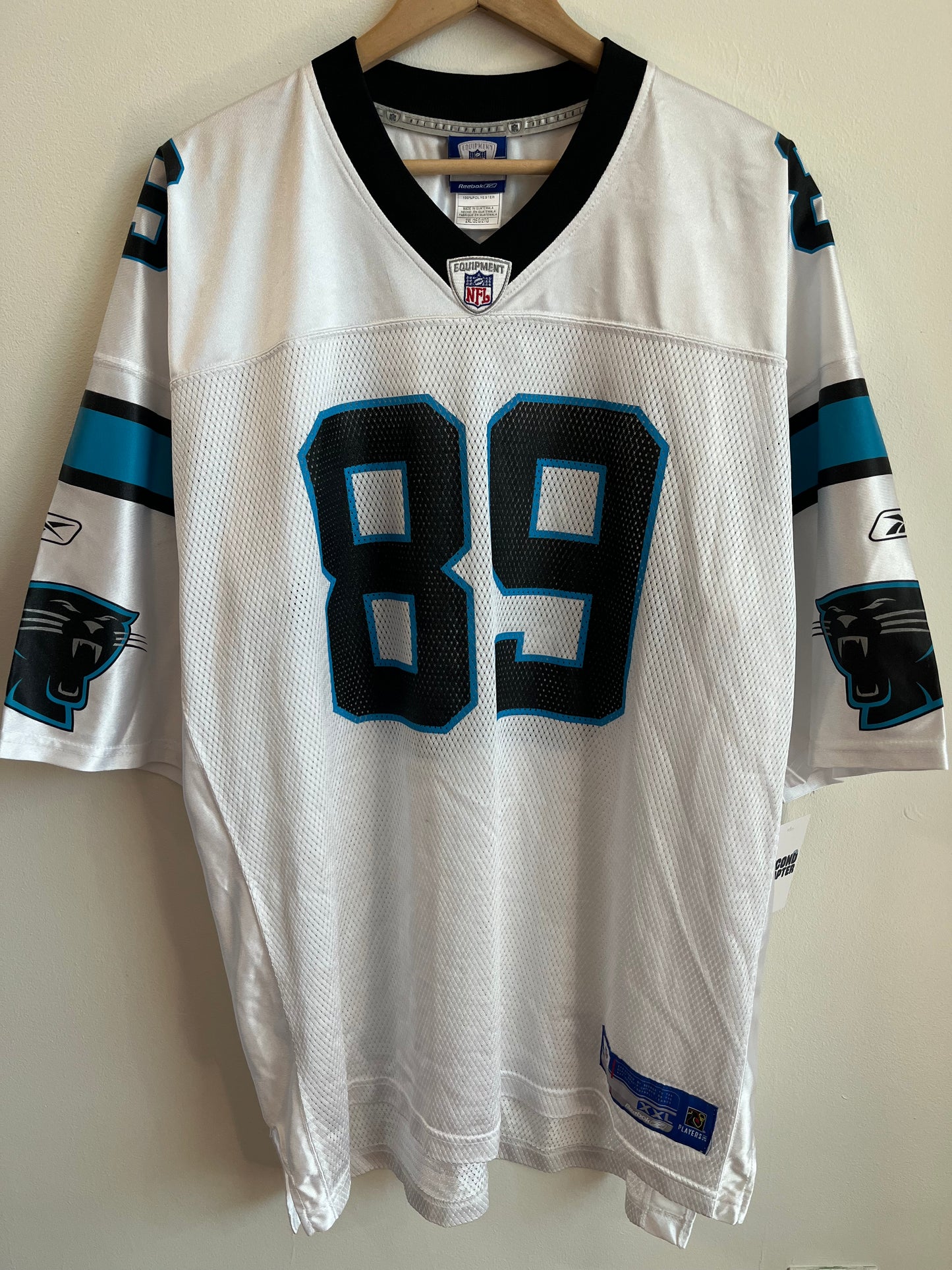 00s Carolina Panthers Steve Smith Away Reebok Jersey (XXL)