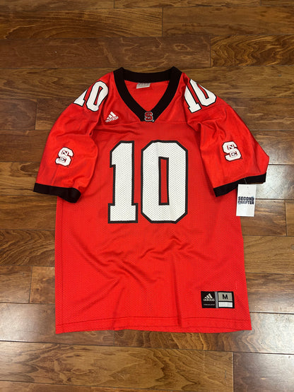 00s NC State (NCSU) Vintage #10 Adidas Football Jersey (M)