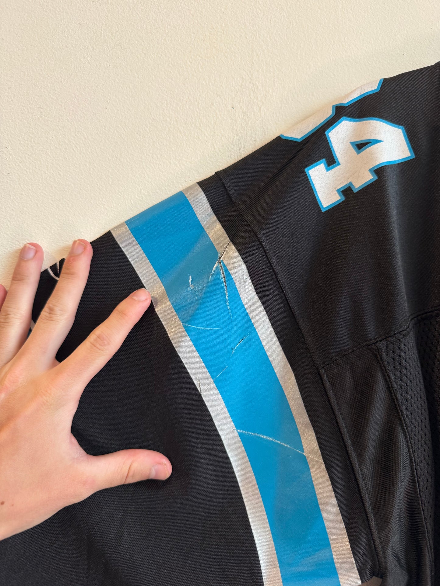 00s Carolina Panthers Deangelo Williams Reebok Home Jersey (M)
