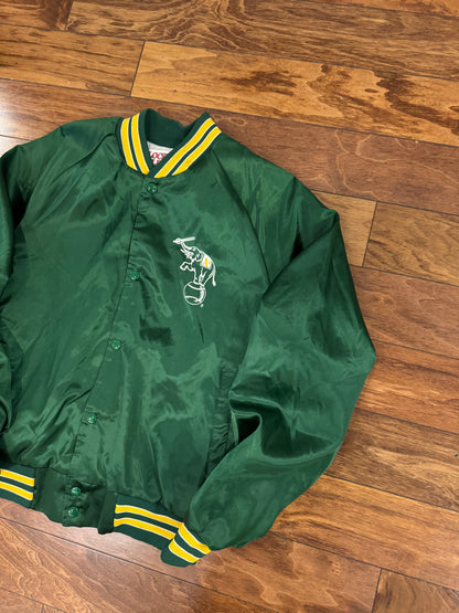 1992 Oakland Athletics Vintage Locker Line Satin Jacket (M)