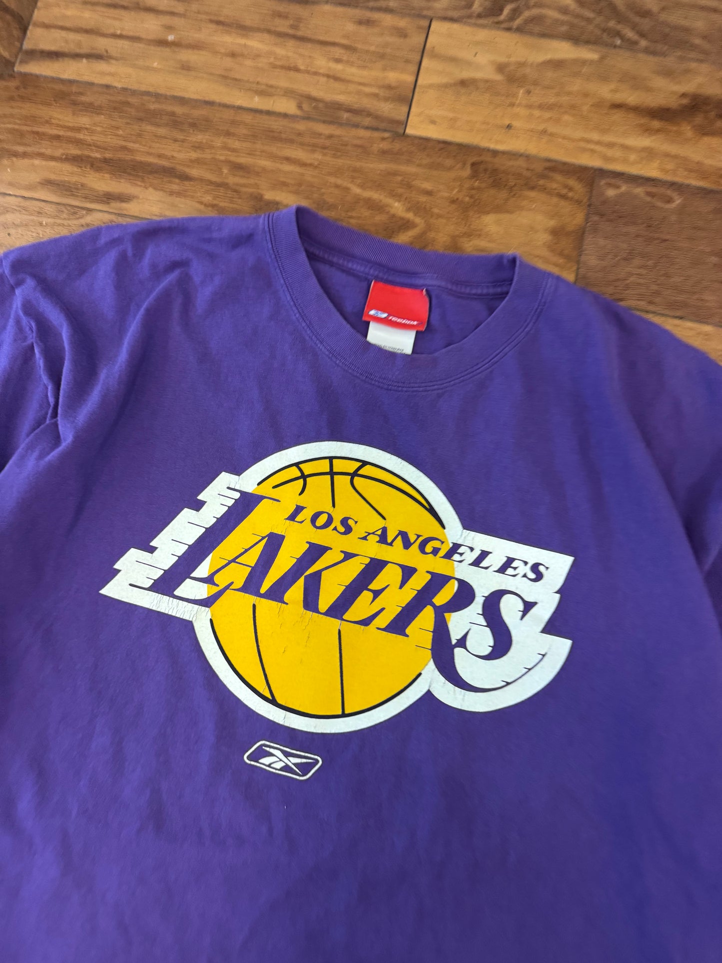 00s Los Angeles Lakers Reebok Cropped Tee (XL)