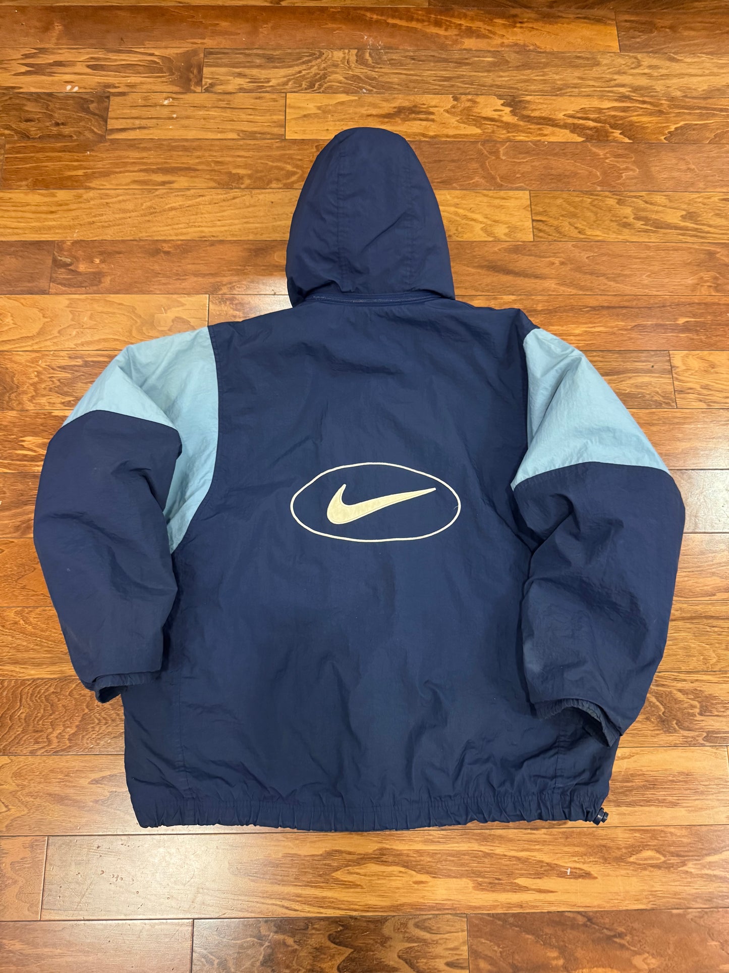 90s Nike Blue Puffer Jacket (XL)
