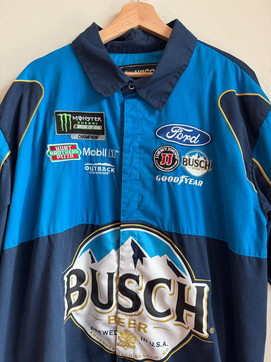 00s Nascar Busch Beer Mechanic Shirt (XXL)