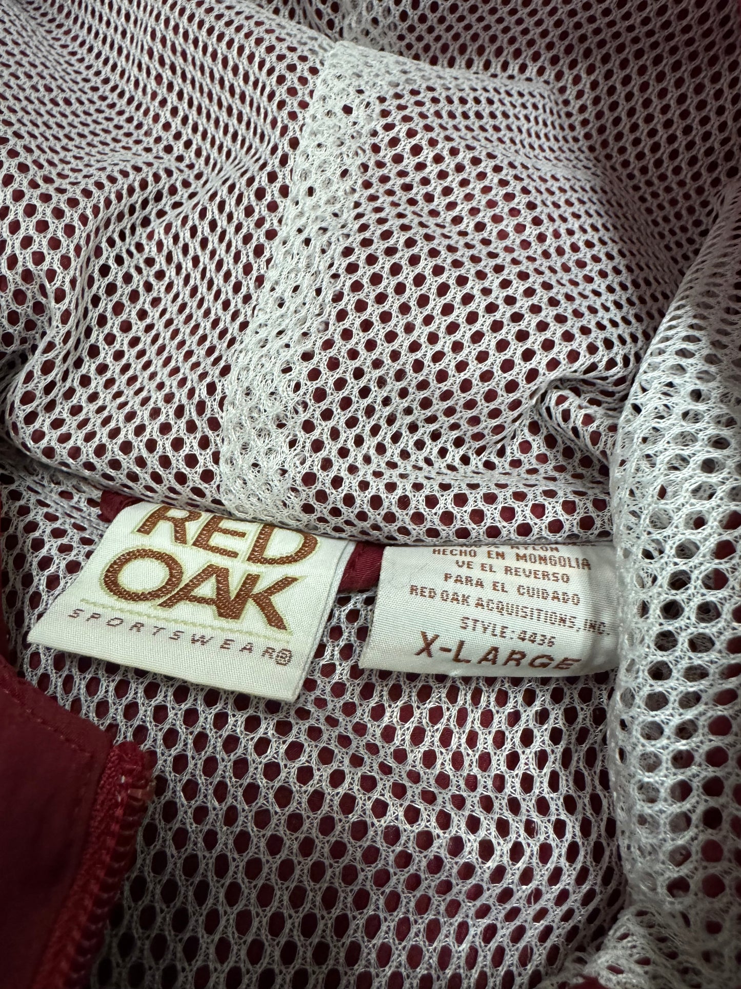 90s University of Alabama Red Oak Windbreaker (XL)