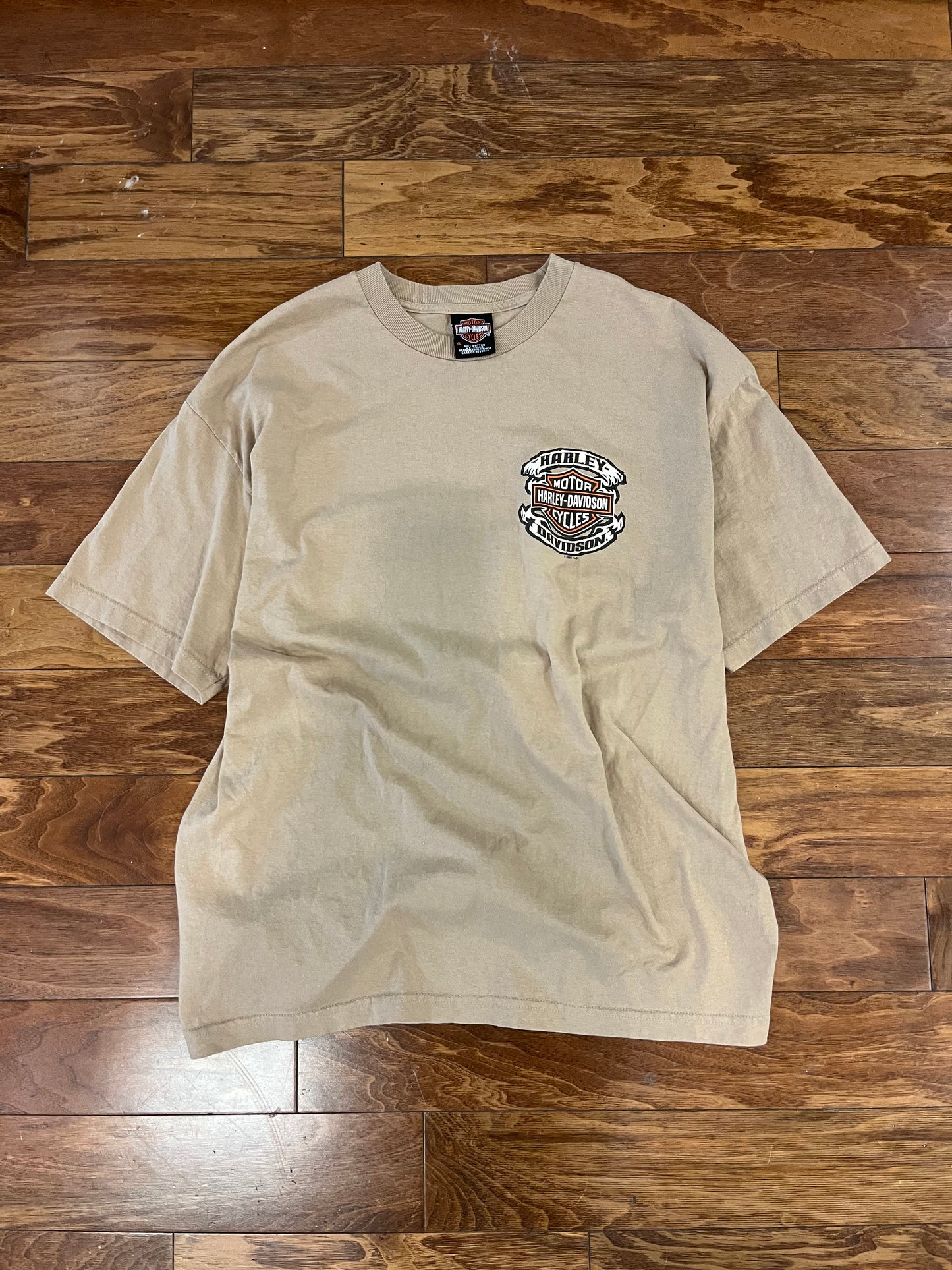 2008 Harley Davidson Roanoke Beige Tee (XL)