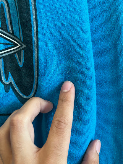 90s Carolina Panthers Logo 7 Blue Crewneck (M)