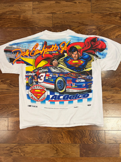 1999 Dale Earnhardt Jr. Superman AOP Nascar Tee (XL)