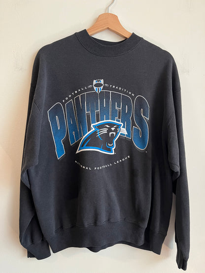 90s Carolina Panthers Football Tradition Stained Crewneck (XL)