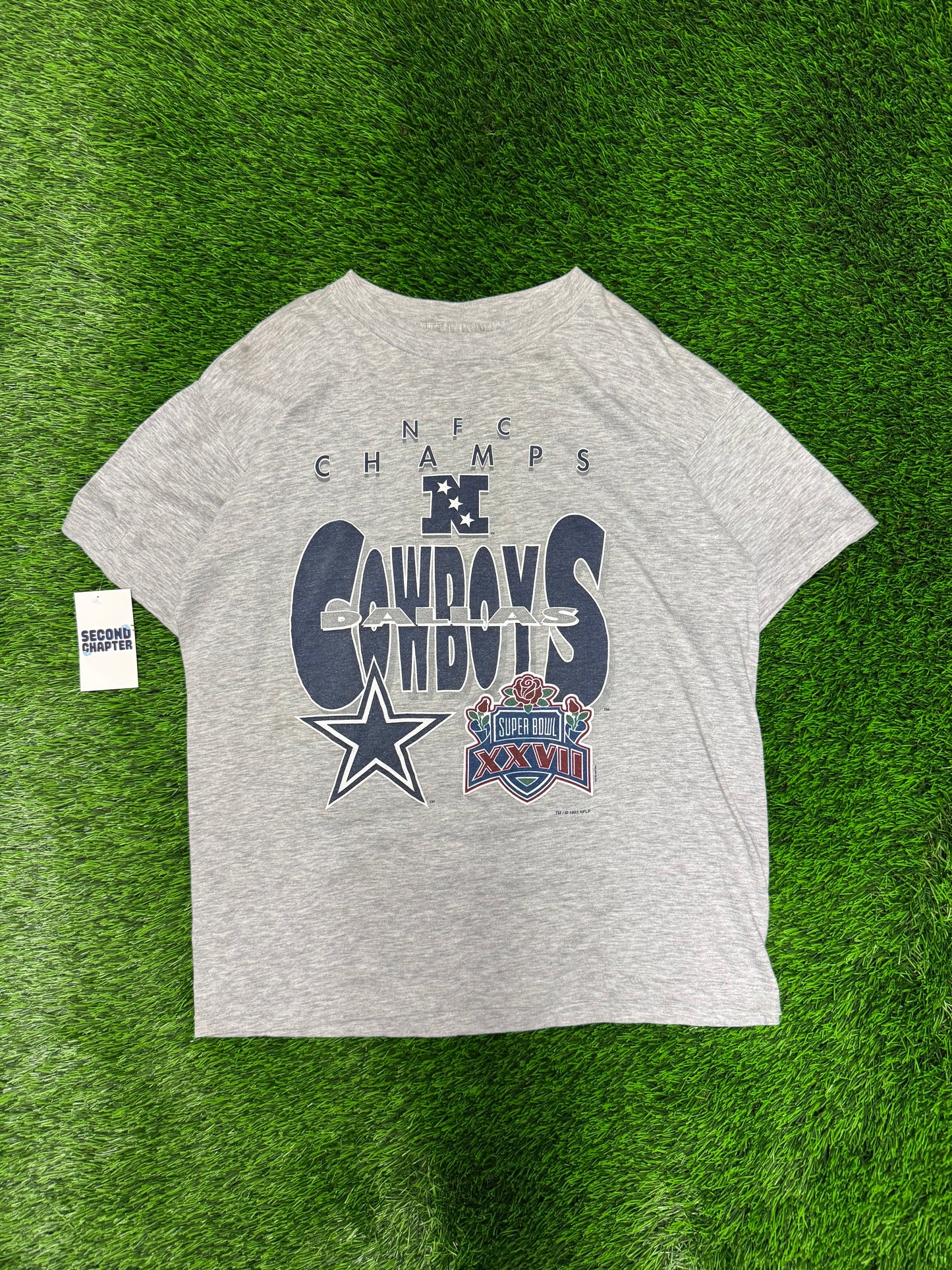 1993 Dallas Cowboys NFC Champs Vintage NFL Tee (L)