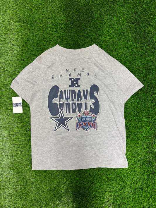 1993 Dallas Cowboys NFC Champs Vintage NFL Tee (L)