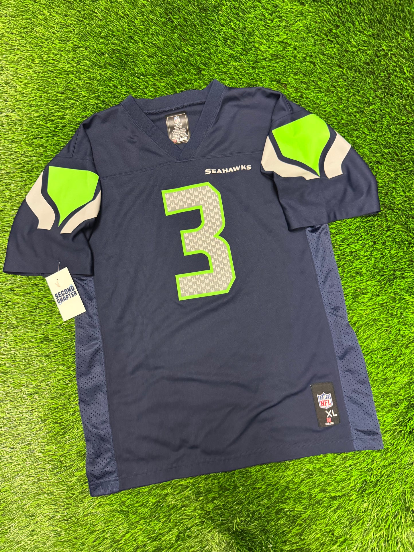 Seattle Seahawks Russell Wilson #3 NFL Players Jersey (Youth XL)