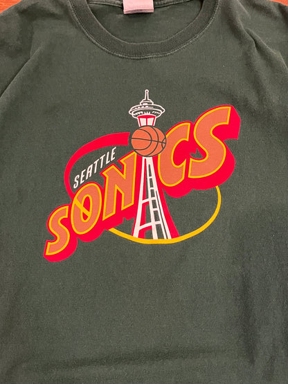 00s Seattle Sonics NBA Vintage Tee (XL)