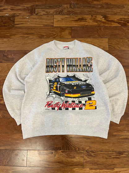 1994 Nascar Nutmeg Rusty Wallace Breakthrough Crewneck (XL)