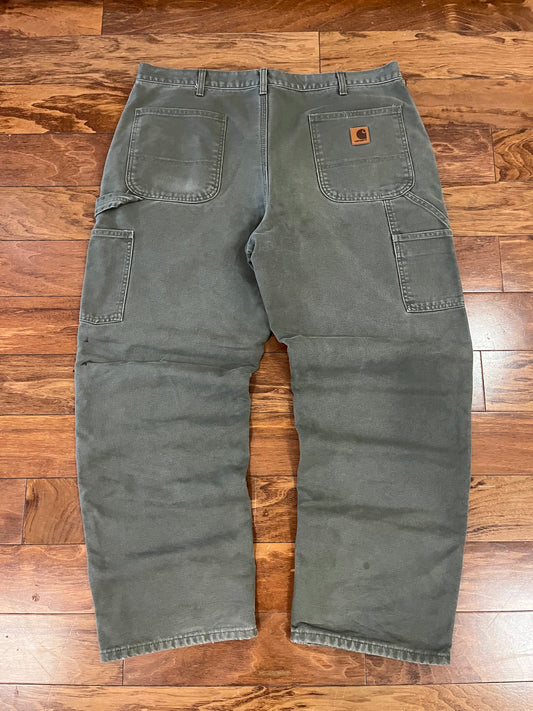 2017 Carhartt Moss Flannel Lined Pants (38 x 30)