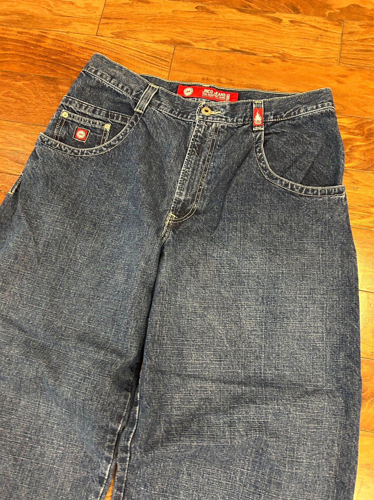 00s Jnco Tribals Tiger Graphic Vintage Baggy Jeans (36 x 32)