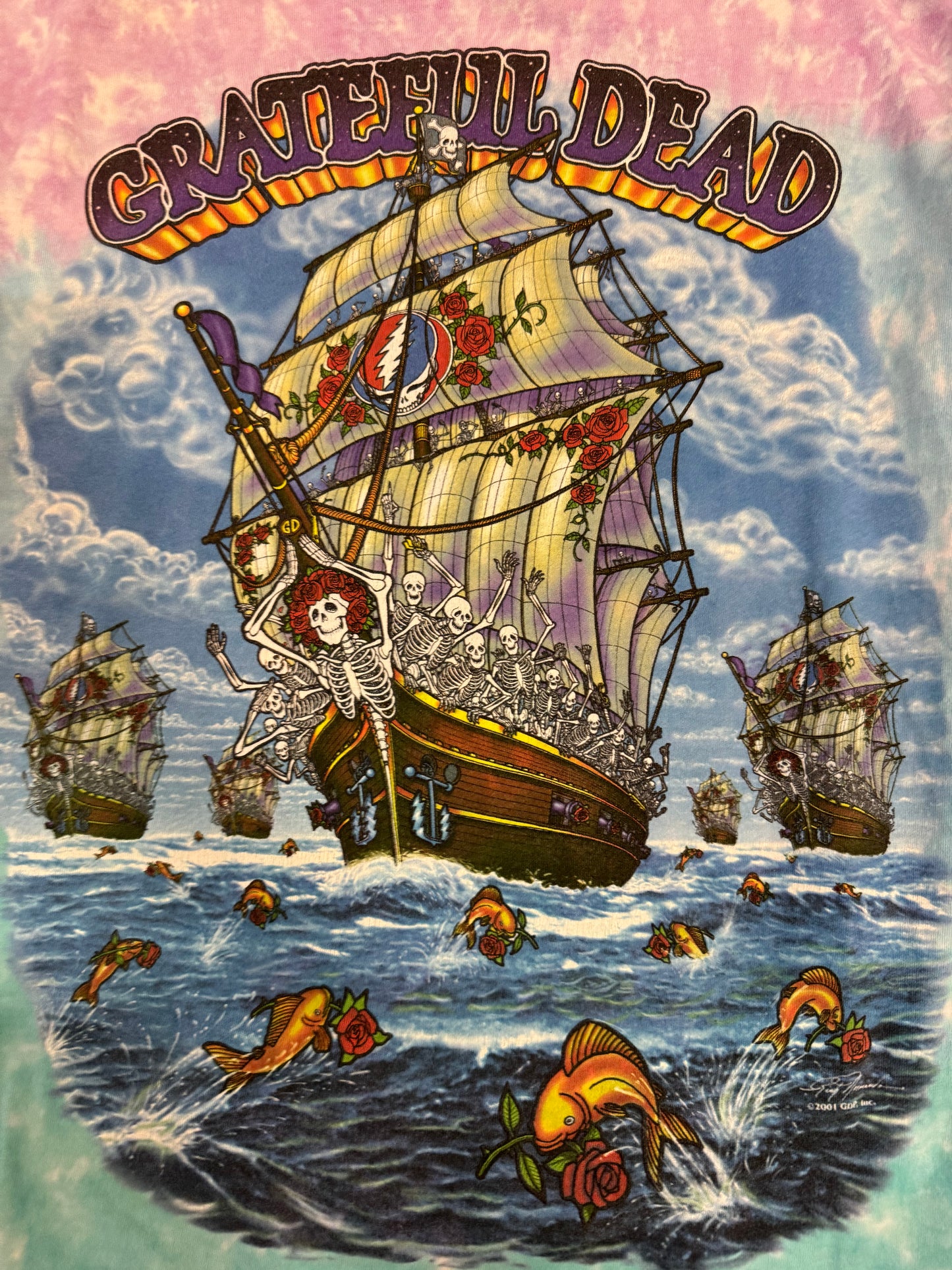 2001 Grateful Dead Liquid Blue Long Sleeve Tee (L)