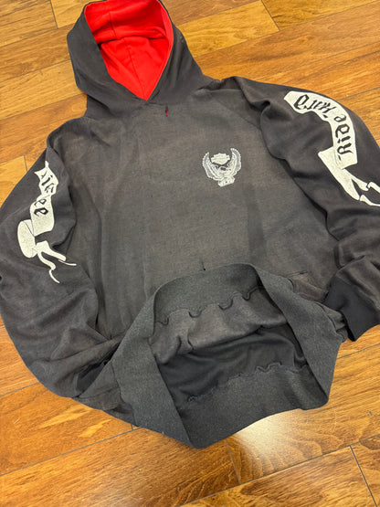 70s Harley Davidson Vintage Faded Distressed Grail Hoodie (M)