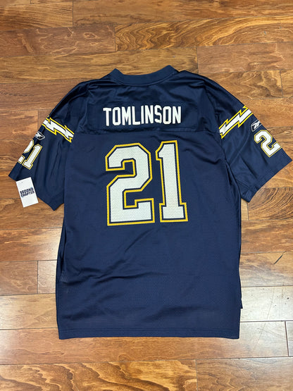00s San Diego Chargers LaDainian Tomlinson #21 Vintage NFL Reebok Jersey (XL)