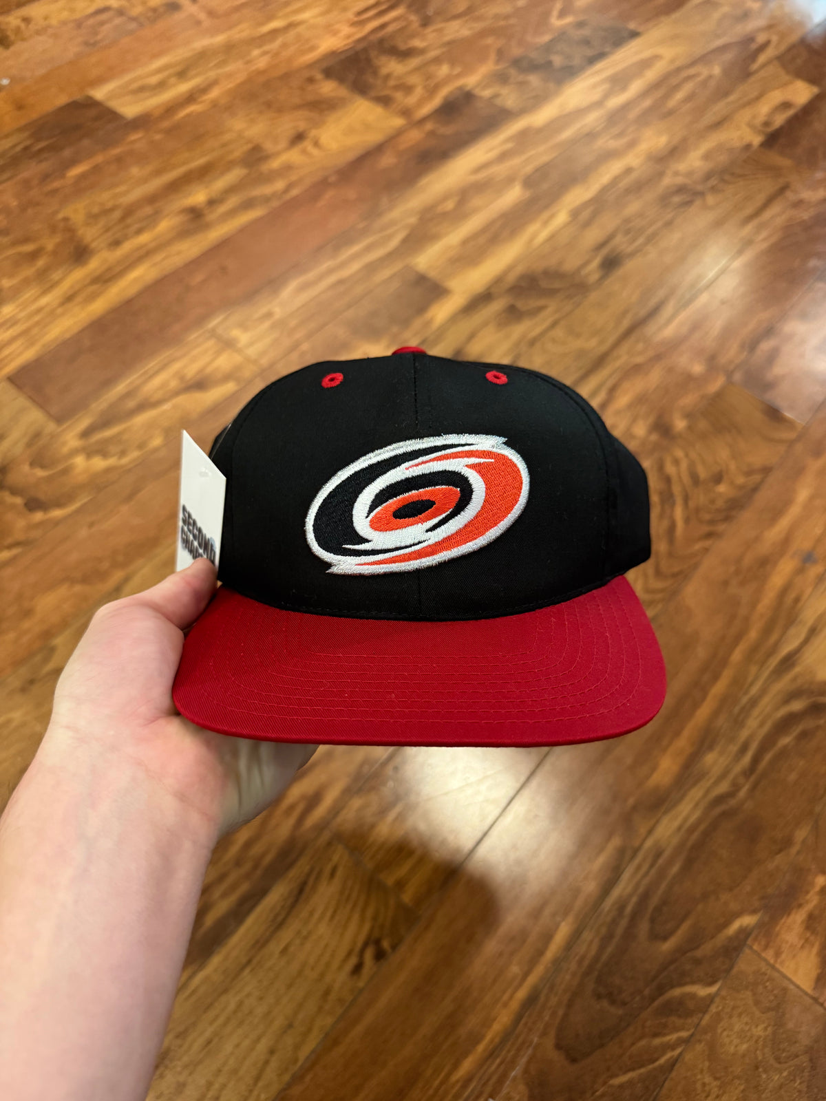 90s Carolina Hurricanes Big Logo Hockey Hat (OS)