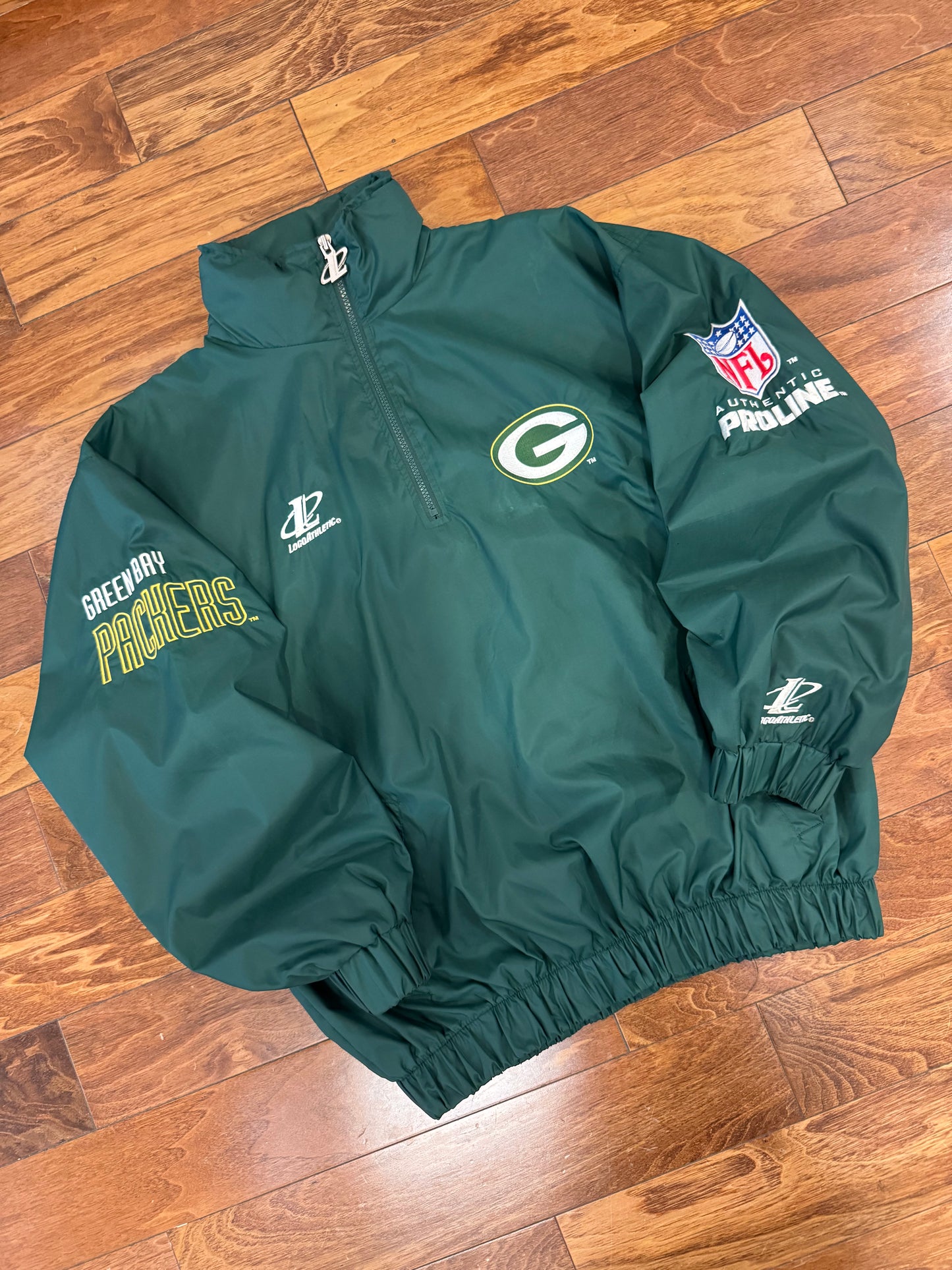 90s Green Bay Packers Pro Line Logo Windbreaker (L)