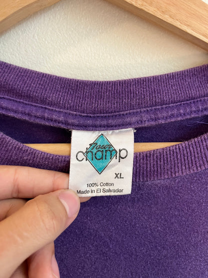 90s Charlotte Hornets Faded Purple The Champ Tee (XL)