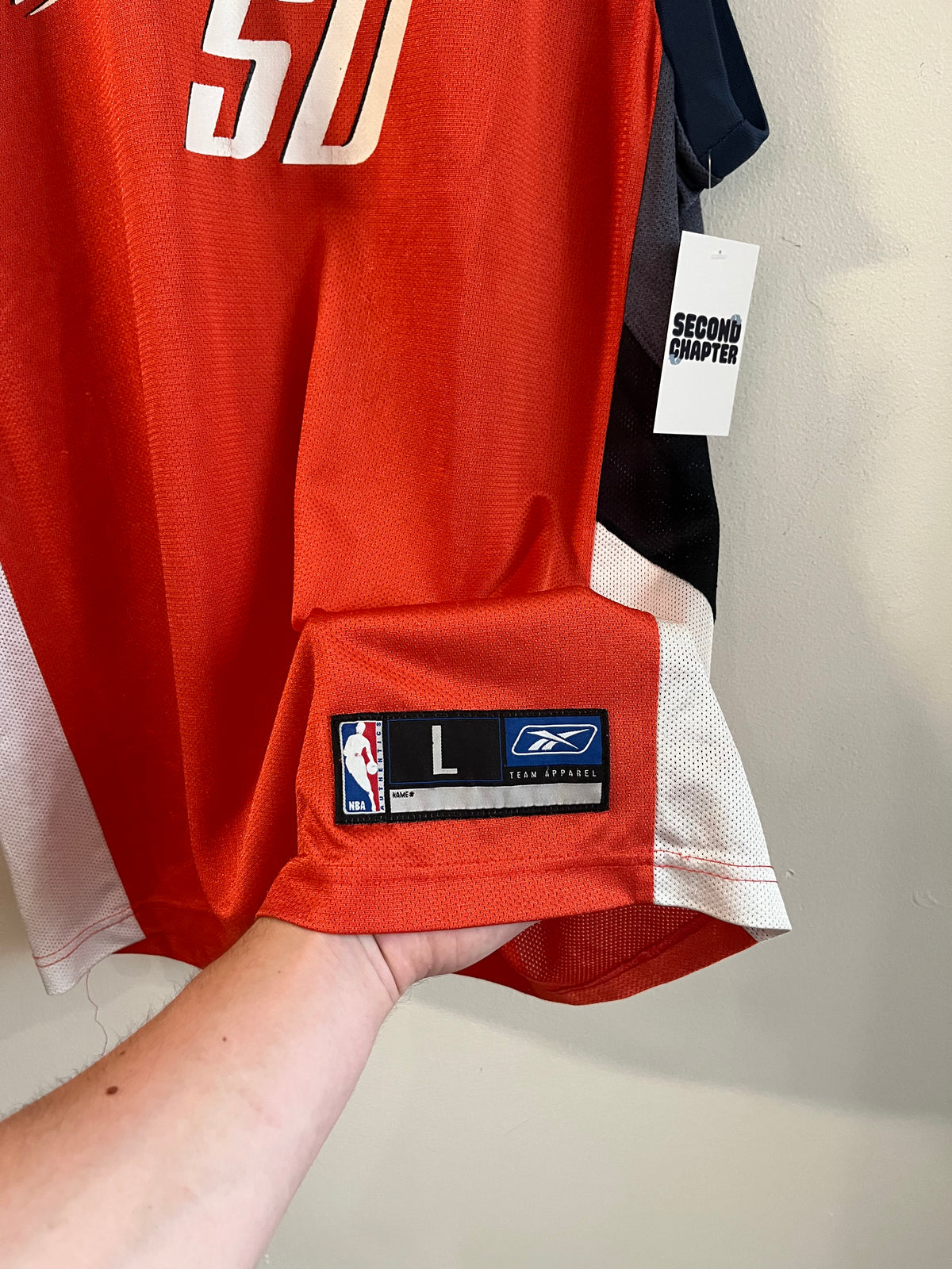 00s Charlotte Bobcats Emeka Okafor Orange Jersey (L)