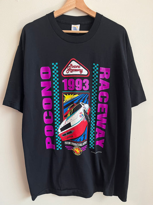 1993 Pocono Raceway Black Nascar Winston Cup Tee (L)