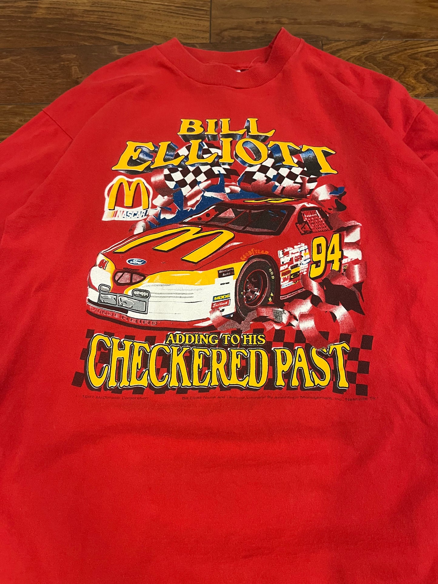 1996 Bill Elliot Nascar Front/Back Graphic Tee (L)