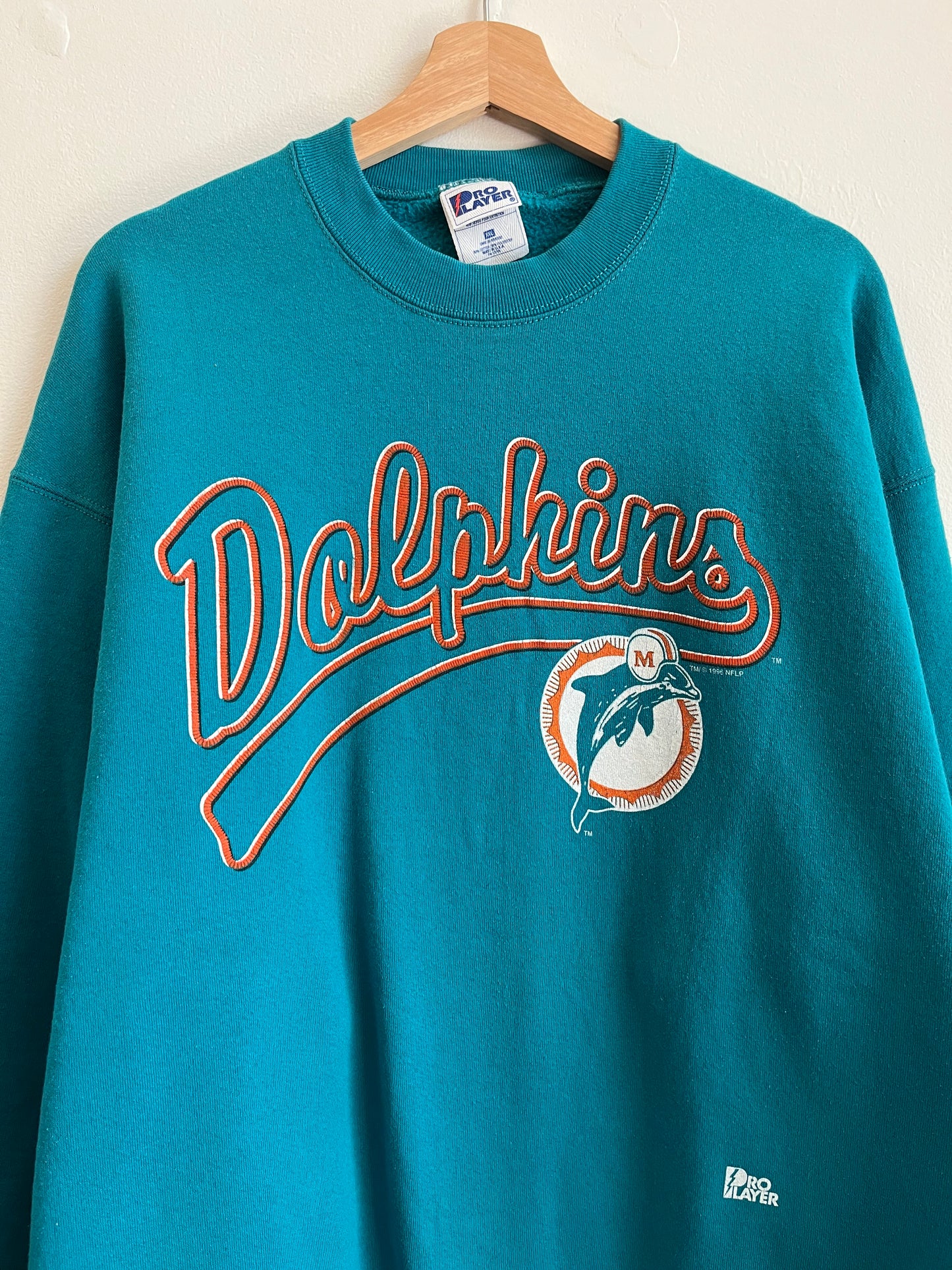 1996 Miami Dolphins Pro Player Teal Crewneck (XXL)