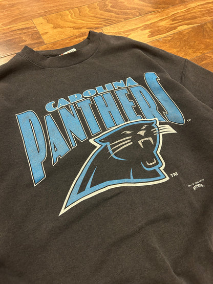 1993 Carolina Panthers Faded Black Crewneck (XL)