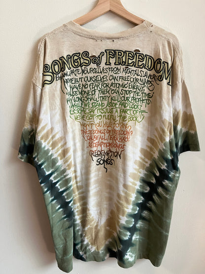 2003 Bob Marley Zion "Songs Of Freedom" Tie Dye Music Tee (XXL)