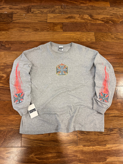 00s West Coast Choppers Jesse Who Flames Long-Sleeve Shirt (XXL)
