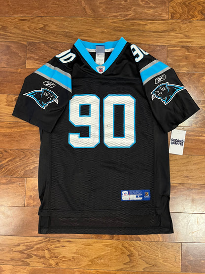 00s Carolina Panthers Julius Peppers Home Jersey (Youth L)