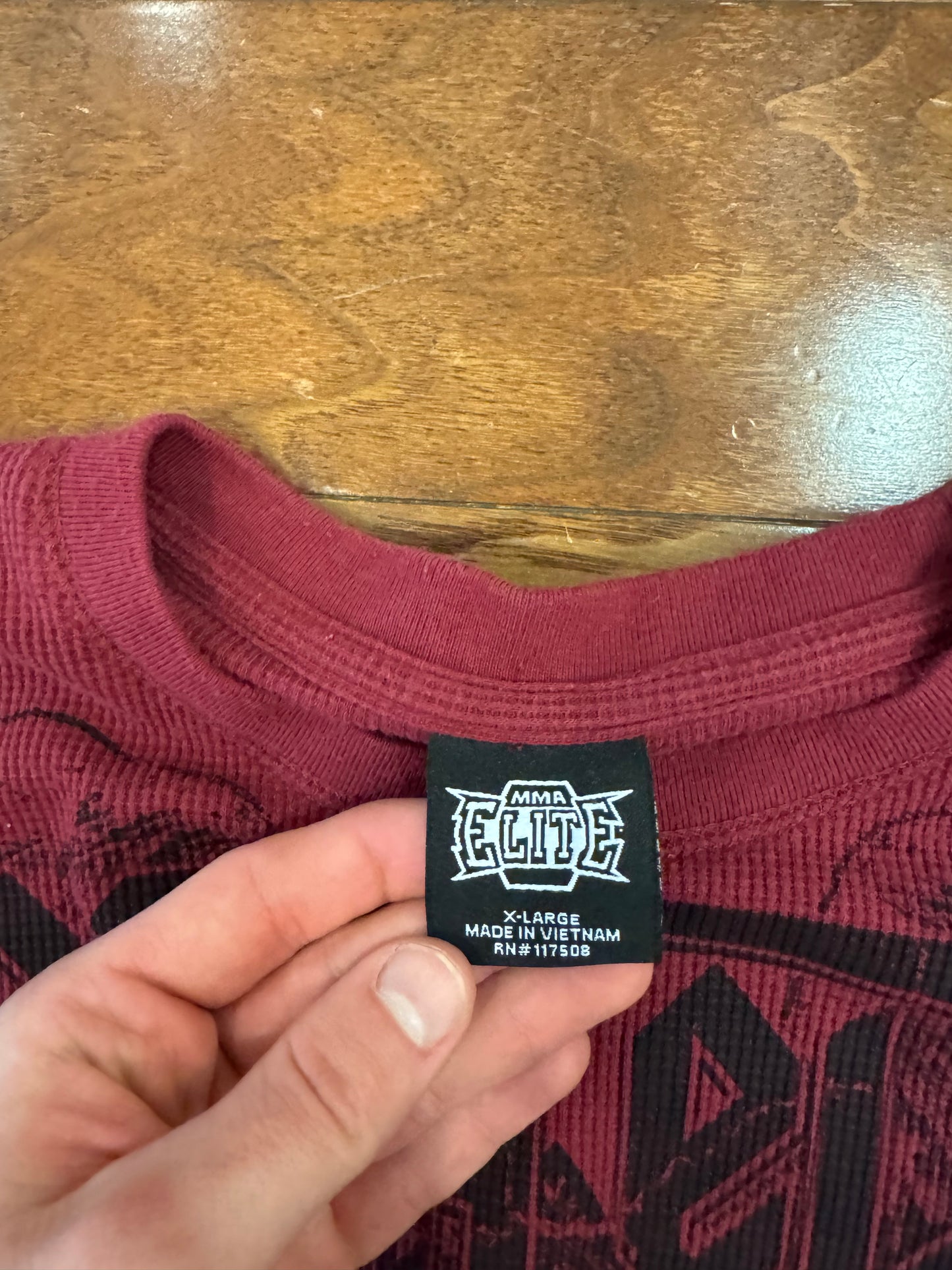 00s MMA Elite Burgundy Thermal Shirt (XL)