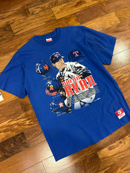 1993 Nolan Ryan Texas Rangers Retirement Nutmeg Tee (XL)